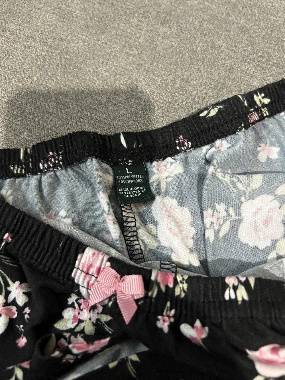 3 piece Laura Ashley Black Floral Cami & Shorts Pajama Set - Pink Roses